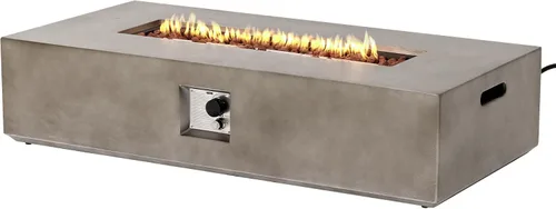 Miniatura 24 de SUNBURY Mesa de fuego de propano para exteriores de 35 pulgadas, mesa de fuego gris para patio de 50,000 BTU, mesa de fuego cuadrada de gas