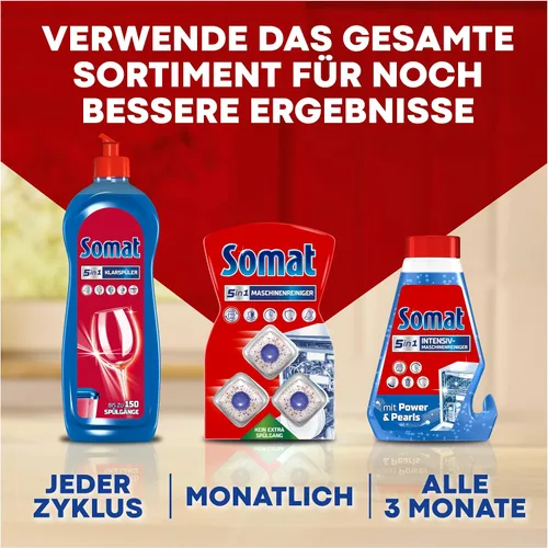 Miniatura 9 de Somat Classic Power Dishwasher Tabs (172 Tabs), Dish Rinse Tabs with Grease Dissolving Power for Powerful Cleaning, Rinse Tablets for Radiantly