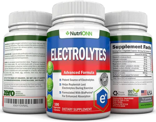 Miniatura 6 de Electrolitos – 100 cápsulas naturales de reemplazo de electrolitos – Píldoras aptas para dieta cetogénica premium – Sin azúcar – Ideal