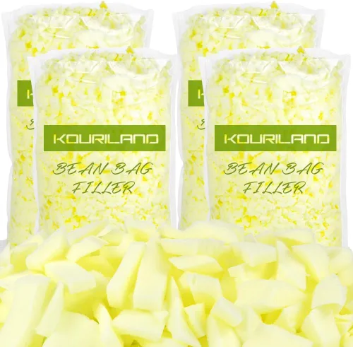 Miniatura 25 de Relleno de puf de 5 libras, repuesto de espuma viscoelástica triturada con gel de enfriamiento, relleno de espuma suave y de alta resistencia