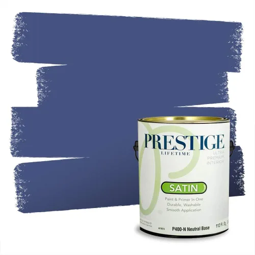 Miniatura 1035 de Pintura Exterior + imprimación PRESTIGE, todo-en-uno, 1 galón, acabado mate, color comparable al Valspar* Royal Gray* VS151-Gris real