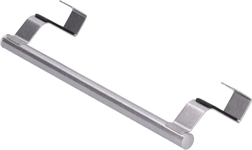Miniatura 5 de Garosa Toallero de baño de acero inoxidable para colgar, sin perforaciones, hebilla colgante, soporte para toallas de cocina, barras individuales