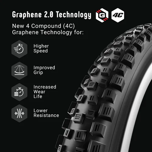 Miniatura 5 de Vittoria Agarro Trail MTB/Off Road - Neumático para bicicleta – 4C grafeno para velocidad, agarre y menor resistencia – Carcasa de nailon para Negro