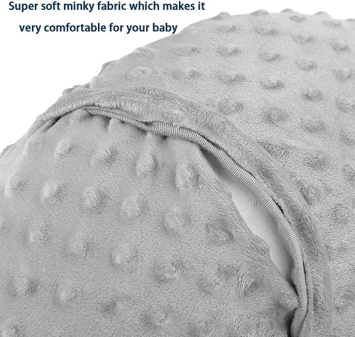 Miniatura 4 de Minky - Funda de almohada de lactancia para lactancia materna, en forma de U, para bebé, niño y niña, solo funda (beige y blanco, paquete de 2)