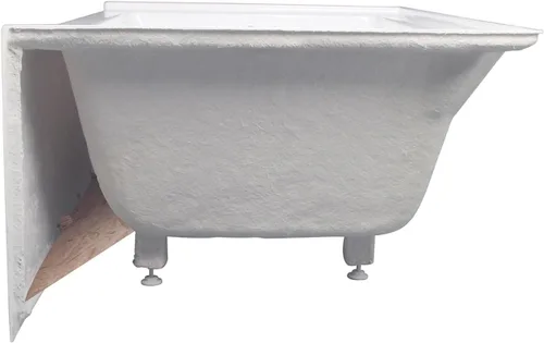 Miniatura 4 de Kingston Brass Aqua Eden VTAP603622L - Tina de alcoba de acrílico de 60 pulgadas con desagüe a la izquierda, blanca