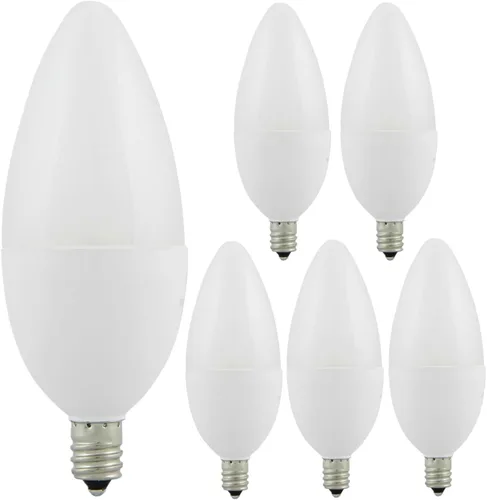 Miniatura 11 de Paquete de 6 bombillas LED CTF/LED/7W/927/6PK E12 para candelabro, punta torpedo esmerilada regulable, 2700 K blanco cálido, 7 W