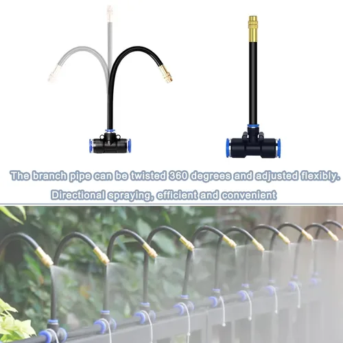 Miniatura 2 de Kit de riego por goteo de 49.21 pies, sistema automático de riego por goteo, sistema de riego de jardín flexible de 360°, sistema de riego de jardín