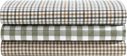 Miniatura 127 de Eddie Bauer - Juego de ropa de cama de percal de algodón, decoración fresca y elegante para el hogar, sábanas de tamaño King