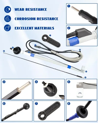 Miniatura 3 de ANODZU Conjunto de antena manual apto para Toyota Tacoma 1995-2004, contiene base de antena 86300-04050, tuerca de antena superior 86396-04010