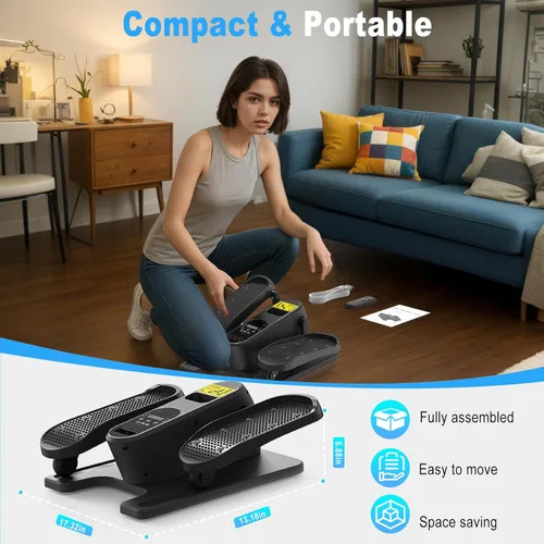 Miniatura 6 de HOTWAVE Máquina de ejercicios elíptica para el hogar con control remoto