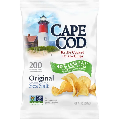 Miniatura 13 de Cape Cod Papas fritas, chips originales menos grasos, bolsas de aperitivos de 1 oz, 10