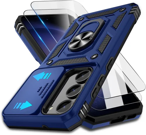 Miniatura 64 de ATUMP Funda para OnePlus Nord N200 5G con protector de pantalla HD con cubierta para cámara deslizante, soporte de anillo de rotación de 360°