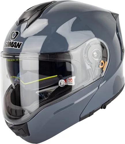 Miniatura 11 de Casco modular de motocicleta abatible de doble visera para hombre, aprobado por puntos 965