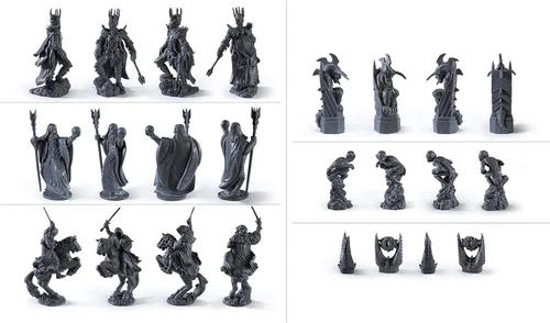 Miniatura 10 de The Noble Collection Juego de ajedrez El Señor de los Anillos: Batalla por la Tierra Media