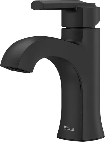 Miniatura 15 de Grifo de lavabo de baño Pfister Vaneri, 8 pulgadas de separación, 2 manijas, 3 orificios, certificado NSF, acabado negro mate, LF049VRIBB