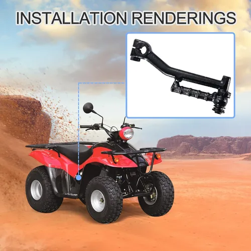 Miniatura 6 de GOOFIT Reemplazo de palanca de arranque de 0.512 in para ciclomotor de 2 tiempos 50cc ATV 4 ruedas Quad