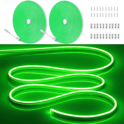 Miniatura 10 de Tiras de Luces LED de Neón Blancas de 12V - 16.4 Pies Flexibles Impermeables Cortables, Luces de Cuerda de Neón de Silicona Flexible para Cocina
