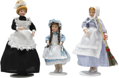 Miniatura 13 de iland Casa de muñecas para 1 12 accesorios a escala 1, figuras en miniatura de 6 pulgadas para mini-casa, figuras de gente pequeña, mini casa
