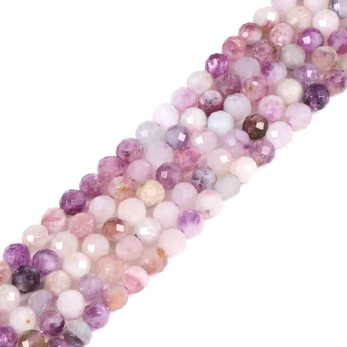 Miniatura 27 de Cuentas redondas facetadas de aguamarina natural de 4mm cuentas sueltas de 16 pulgadas para hacer joyas con cuentas