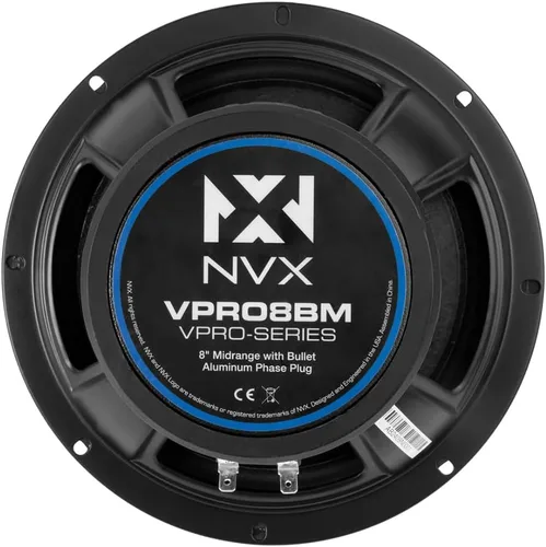 Miniatura 8 de NVX® VPRO8BM - Altavoz premium de 8 pulgadas, 500 W máximo (250 W RMS), 4 ohmios, bobina de voz de 1.5 pulgadas, audio profesional de rango medio