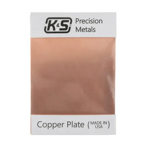K&S Precision Metals - Placa de grabado de cobre 6602 – 0.050 pulgadas de grosor x 5 pulgadas de ancho x 7 pulgadas de largo – Manualidades de