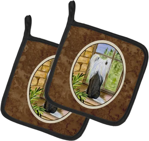 Miniatura 318 de Caroline's Treasures SS8617PTHD - Juego de soportes para ollas de cocina resistentes al calor, almohadillas calientes para horno para cocinar, Husky