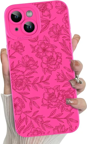 Miniatura 26 de MZELQ para iPhone 12 Pro Max, Funda de silicona con patrón floral de flores y girasoles, rosa, lindo, protección de cámara, funda suave y delgada