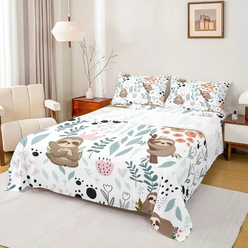 Miniatura 46 de Erosebridal Juego de sábanas de animales de la selva para niñas y niños, juego de sábanas de safari salvaje con diseño de elefante, oso, tigre