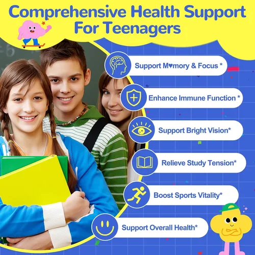 Miniatura 5 de Gomitas Omega-3 de 1000 mg para adolescentes: alternativa vegana al aceite de pescado Omega 3 Suplementos con algas Omega 3 EPA DHA Vitamina D3 C
