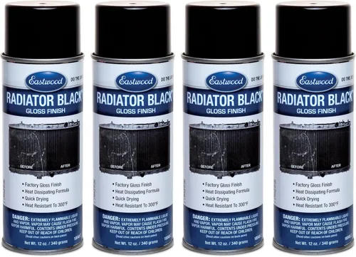 Miniatura 3 de Eastwood Pintura de radiador de alto calor, espray negro brillante para radiadores automotrices, acabado resistente a la piedra y a las astillas