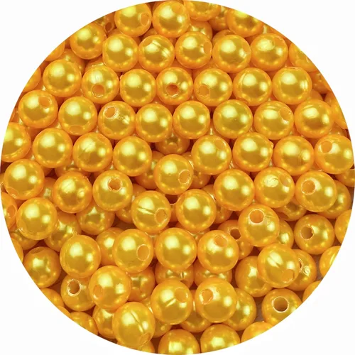 Miniatura 16 de 300 cuentas de perlas para manualidades, perlas de resina de 0.315 pulgadas para hacer joyas, cuentas redondas sueltas con agujero para collares