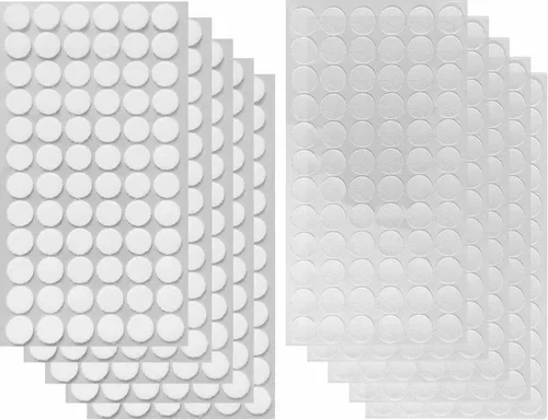 Miniatura 12 de Puntos autoadhesivos, adhesivo fuerte, 1000 unidades (500 pares) puntos de nailon adhesivos de 0.59 pulgadas de diámetro, puntos de gancho y bucle