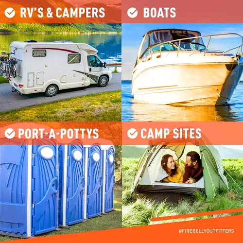 Miniatura 4 de Papel higiénico para autocaravana, seguro para tanque séptico - HECHO EN LOS ESTADOS UNIDOS - 8 rollos, 2 capas, 500 hojas - Papel higiénico