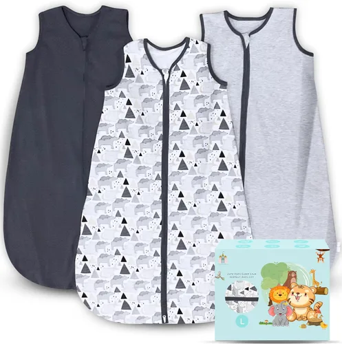 Miniatura 21 de Cute Castle Saco de dormir para bebé de 0 a 6 meses, ligero, 100% algodón, cremallera de 2 vías, TOG 0.5, manta de vestir para bebés, ropa de dormir