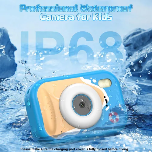 Miniatura 2 de Cámara para niños impermeable, cámara submarina IP68 para niños de 3 a 12 años, cámara digital HD para niños con grabación de video de 1080P