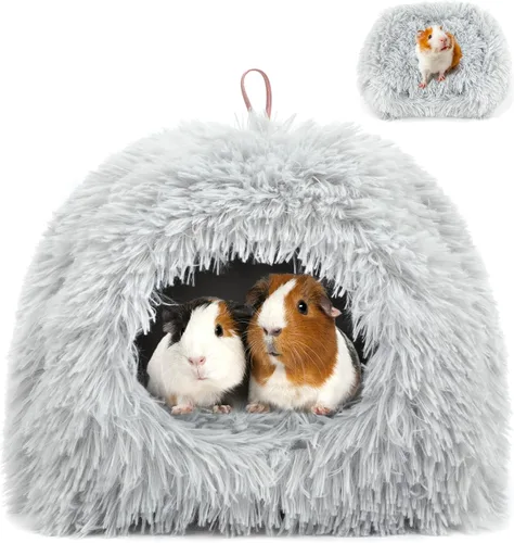 Miniatura 8 de YUEPET Cama de conejillo de indias de felpa calmante, piel de conejo cálida para hámsters, erizos, hurones, conejos enanos y otros animales pequeños