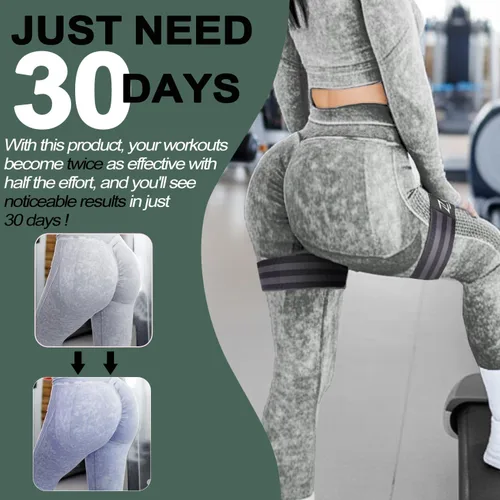 Miniatura 6 de BFR - Bandas de oclusión para mujer, piernas, glúteos, construcción de cadera, cómodas bandas elásticas para entrenamiento de flujo sanguíneo