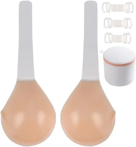 Sujetador invisible levantado, sujetador adhesivo de silicona, cinta adhesiva de silicona oculta con correa, brasier Invisilift para pechos grandes