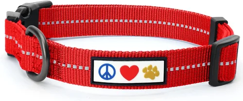 Miniatura 26 de Pawtitas - Collar reflectante para perro - Nombre y número de teléfono personalizados, ajustable para perros pequeños y cachorros - Morado Púrpura
