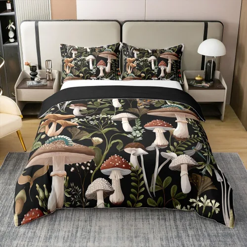 Miniatura 28 de 100% Algodón Natural Acuarela Juego de Ropa de Cama con Diseño Marino para Niños y Niñas, Juego de Cama con Estrella de Mar y Caracol Azul, Juego