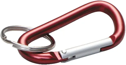 Miniatura 4 de Lucky Line Juego de mosquetón grande de aluminio de 3-1/8 pulgadas, llavero resistente en forma de C a presión, llavero niquelado, peso ligero