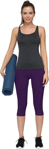 Miniatura 4 de Fengbay Pantalones de yoga de cintura alta, pantalones de yoga con bolsillo, control de abdomen, entrenamiento, correr, leggings de yoga elásticos