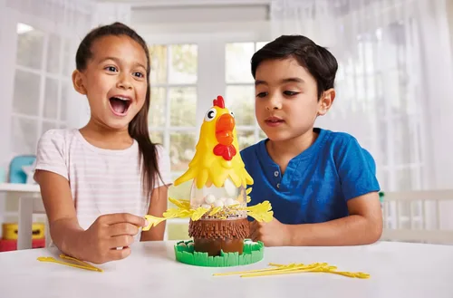 Miniatura 2 de Game Zone Pluck It - Juego interactivo de pollo para 2 a 4 jugadores de 4 años en adelante, desarrolla habilidades de coordinación mano-ojo