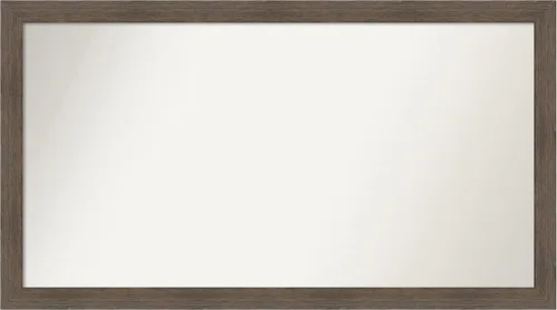 Miniatura 71 de Amanti Art Espejo de pared personalizado no biselado (24 x 27 pulgadas), marco estrecho de nogal chipre - varios tamaños personalizados - Espejo