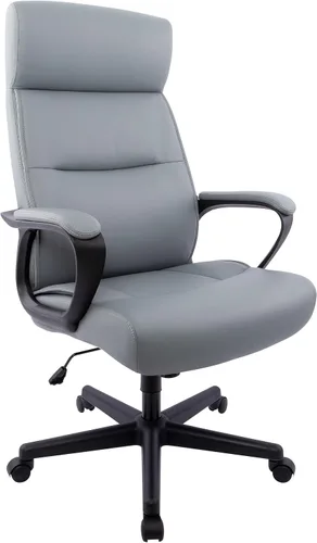 Miniatura 8 de STAPLES Rutherford Silla ergonómica de oficina ejecutiva y gerente, respaldo alto, altura ajustable, piel sintética Luxura, color negro
