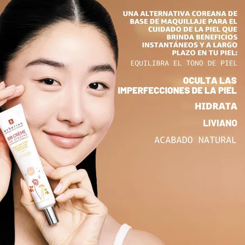 Miniatura 3 de Erborian BB Crema Matte Beauty Balm SPF 20, Cuidado de la piel coreana para unificar el tono Maquillaje híbrido, hidrata y oculta, cobertura Clair