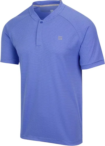 Three Sixty Six - Camisetas tipo golf sin cuello para hombre camiseta tipo polo casual y de manga corta para hombre, ajustada, ligera y transpirable