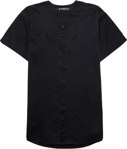 Miniatura 3 de EALER BJ80 Series - Camiseta de béisbol para hombre, con botones, manga corta, hipster, hip hop, uniformes deportivos