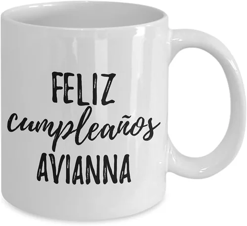 Miniatura 2 de Feliz Cumpleanos Avianna Mug Spanish Happy Birthday Personalized Name Gift Coffee Tea Cup 11 oz