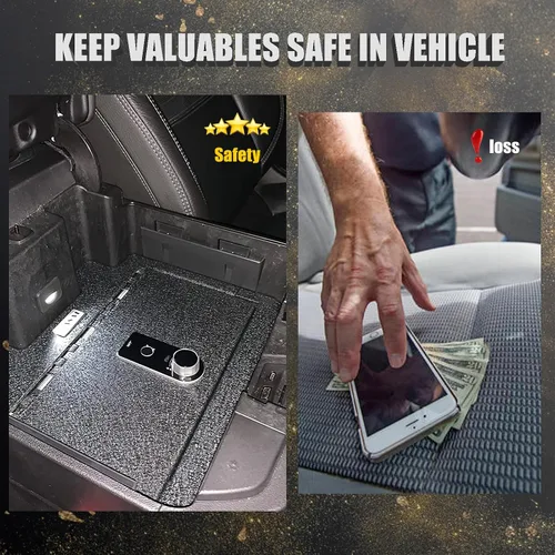 Miniatura 2 de WASAI Caja fuerte para consola central para automóvil, consola premium en el vehículo compatible con Ford F150 2012-2014 con consola de piso